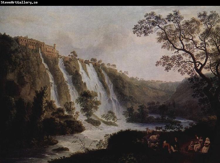 Jacob Philipp Hackert Villa des Maecenas mit den Wasserfallen in Tivoli